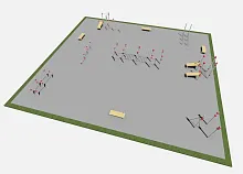 Спортивная площадка Воркаут 529 м