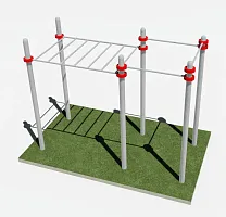 Уличный рукоход с тремя турниками