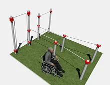 Комплекс Воркаут для инвалидов-колясочников 3,4м×3,8м×2,3м