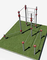 Комплекс Воркаут для инвалидов-колясочников 3,7м×3,3м×2,6м