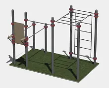 Турник, брусья, шведская стенка, рукоход и вертикальный пресс 