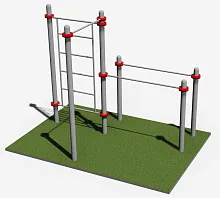 Турник, шведская стенка и брусья T026